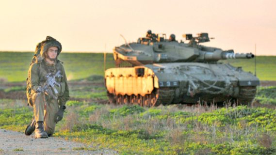 Soldat et char israéliens à l’œuvre pendant l’opération «Plomb durci»