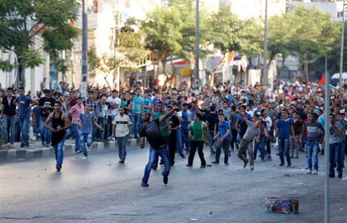 Protestation à Hébron le 10 septembre 2012