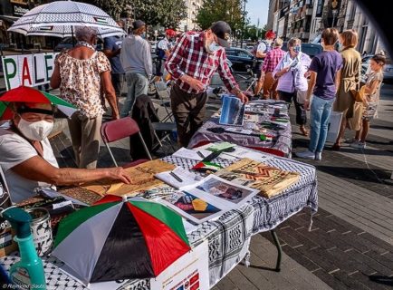Un stand Palestine à Charleroi dans le cadre de l'action #Action4Return