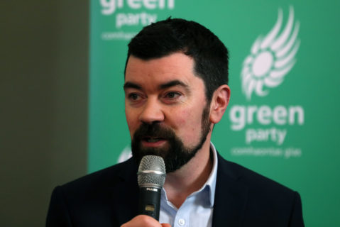 Joe O’Brien, du parti des Verts irlandais, ne désire pas soutenir une interdiction des marchandises en provenance des colonies israéliennes si cela doit signifier la perte de son mandat ministériel. (Photo : Brian Lawless PA Wire/ZUMA Press)
