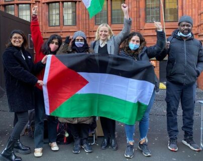 Les activistes au tribunal des magistrats de Birmingham, jeudi dernier. (Photo : Palestine Action)