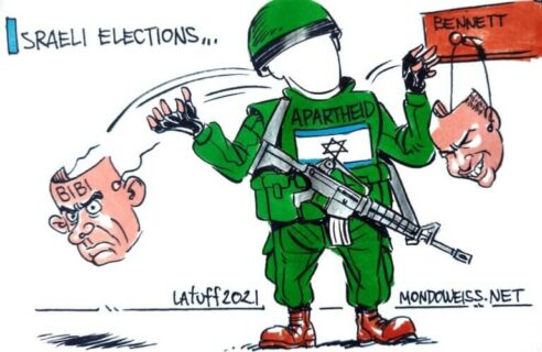 Les changements de gouvernement en Israël ne font aucune différence pour les Palestiniens ou pour la dynamique de la puissance régionale. Cartoon : Carlos Latuff