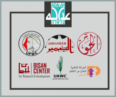 Les six ONG palestiniennes concernées : l’Union (syndicat) des comités des femmes palestiniennes (UPWC),  l’association Addameer des droits de l’homme et du soutien aux prisonniers, l'association palestinienne pour les droits de l’homme Al-Haq, le Centre Bisan de recherche et de développement, l’Union (syndicat) des comités du travail agricole (UAWC) et Defence for Children International – Palestine (DCI-P)