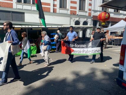 Action Palestine sur le marché de Charleroi