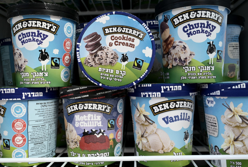 Installé dans le Vermont, Ben & Jerry’s affirme que la crème glacée commercialisée sous son nom et son logo en Israël et en Cisjordanie occupée n’a rien à voir avec lui. (Photo : Debbie Hill / UPI)