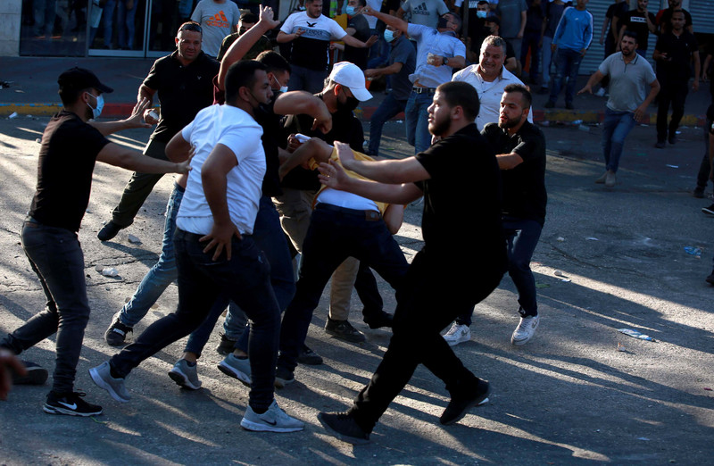 Manifestations contre l’Autorité palestinienne à propos de la mort en garde à vue de Nizar Banat en 2021. (Photo : STR / APA images)