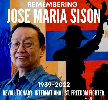 Jose Maria Sison (1939-2022), révolutionnaire, internationaliste, combattant pour la liberté. (Photo : Samidoun)
