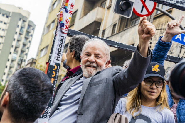 Luiz Inácio Lula da Silva lors d’un rassemblement de campagne électorale à São Paulo, au Brésil, le 1er octobre 2022. 