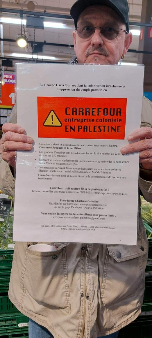 Info concernant les agissements du groupe Carrefour en Palestine