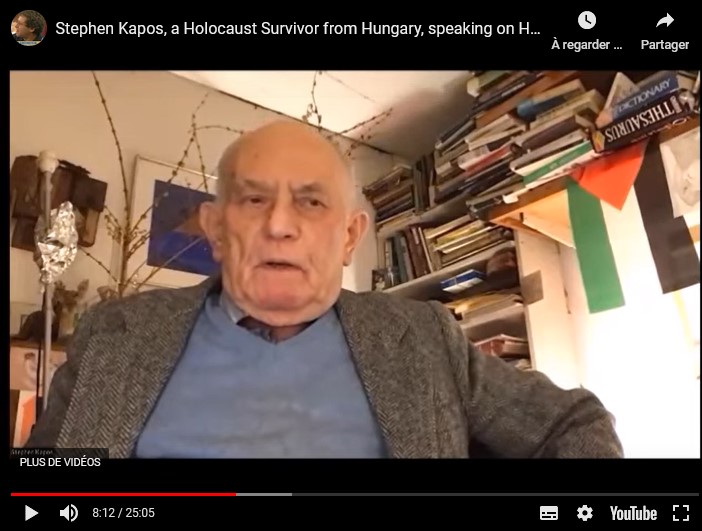 Stephen Kapos, survivant de l'Holocauste, lors de l'événement