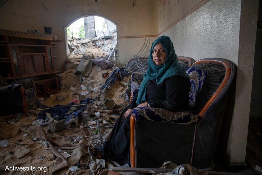 La tâche du colonialisme de peuplement israélien ne sera jamais terminée.  Bombardements sur Beit Lahia, Gaza, lors de l'agression militaire en mai 2023. Photo Activestills.org.