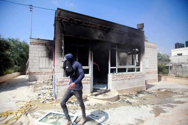 Une maison incendiée par les colons à Turmus Aya, près de Ramallah, en Cisjordanie, lors du pogrom du 21 juin.