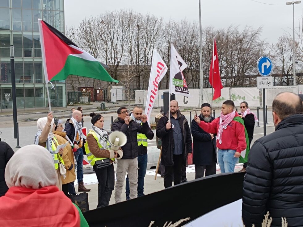 Manifestation Palestine à Charleroi, 16 décembre 2023 : prise de parole de Rami al-Banna à la Place du Manège