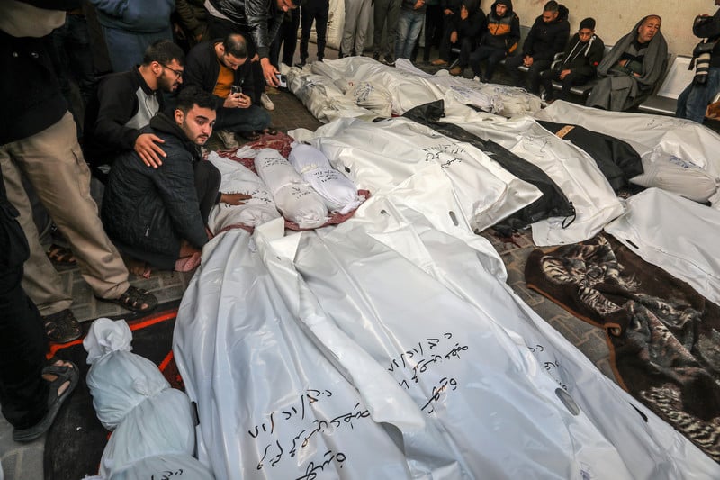 19 décembre 2023.tués lors d’un bombardement israélien à Rafah, dans le sud de Gaza. 