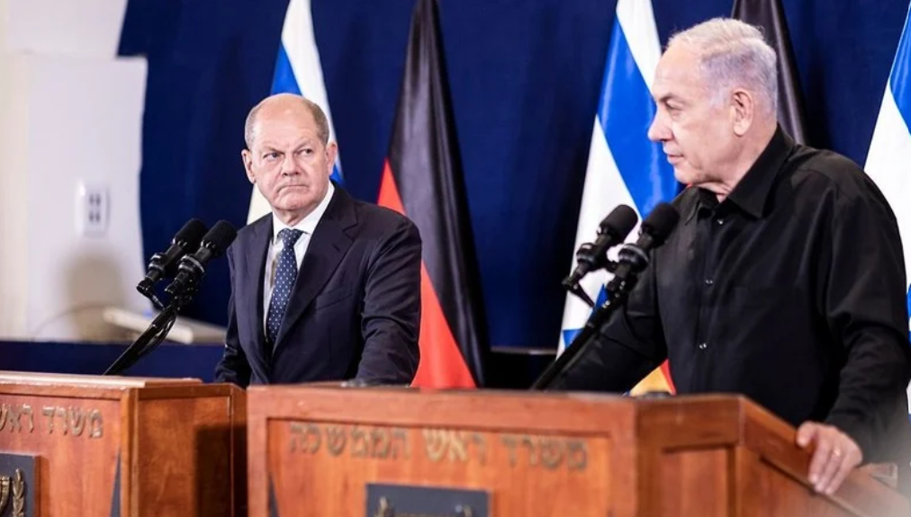 L'Allemagne envisage de nouveaux contrats avec les marchands de génocide israéliens. Photo : Partenaires dans le génocide : l'Allemand Olaf Scholz et l'Israélien Benjamin Netanyahou.