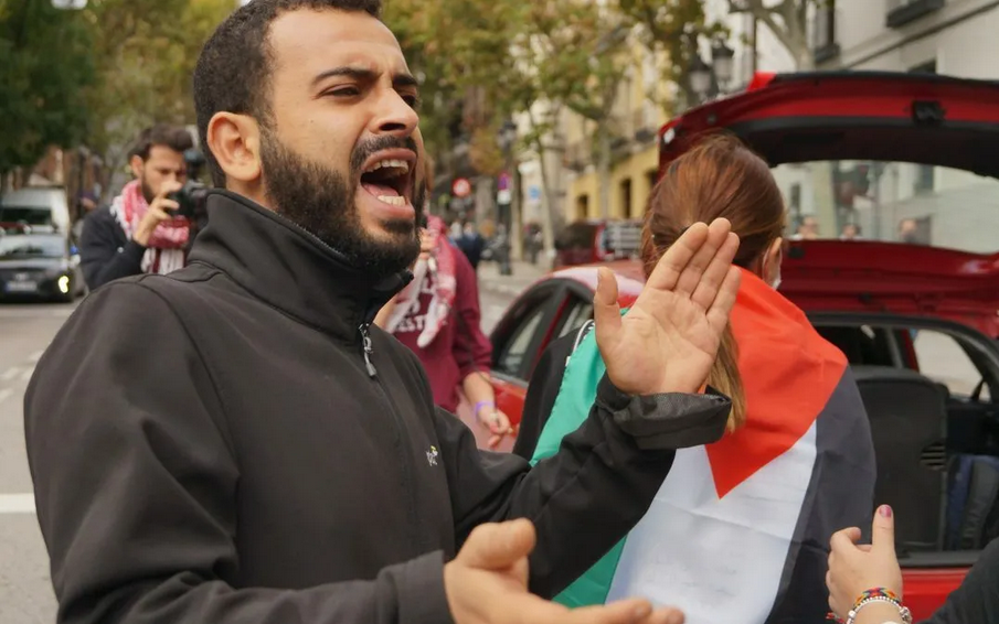 Mohammed Khatib lors d'une action pour la Palestine