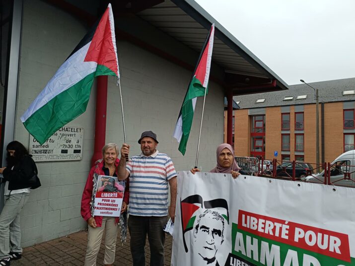 3 août 2024 : Mobilisation pour Gaza et les prisonnier.e.s palestinien.ne.s à Chatelineau