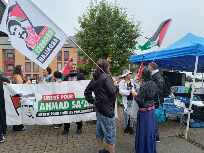 3 août 2024 : Mobilisation pour Gaza et les prisonnier.e.s palestinien.ne.s à Chatelineau