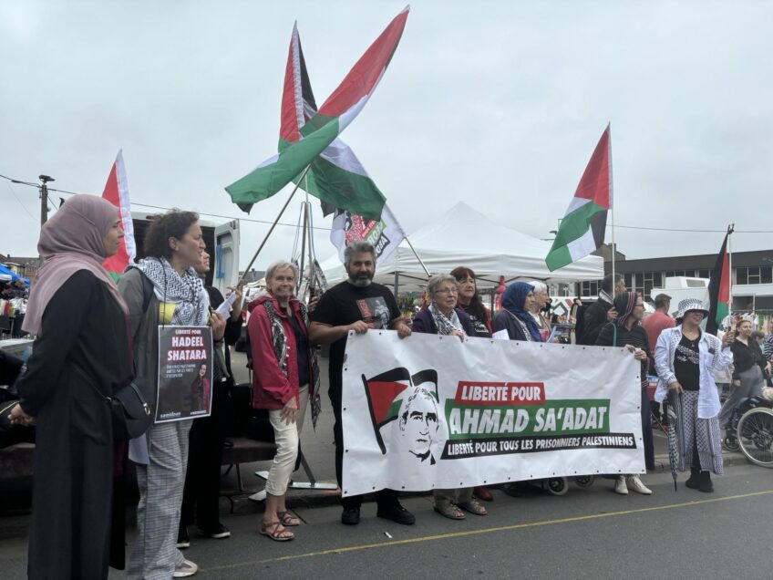 3 août 2024 : Mobilisation pour Gaza et les prisonnier.e.s palestinien.ne.s à Chatelineau