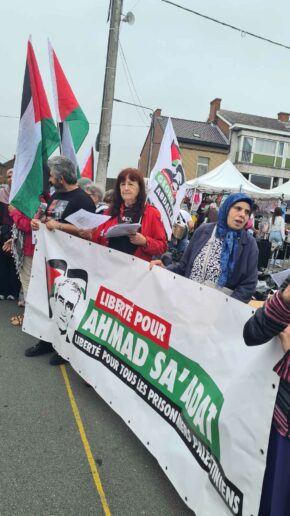 3 août 2024 : Mobilisation pour Gaza et les prisonnier.e.s palestinien.ne.s à Chatelineau