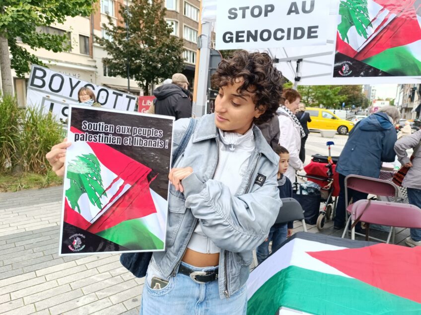 Soutien aux peuples palestinien et libanais, le 28 septembre 2024, place Verte, Charleroi