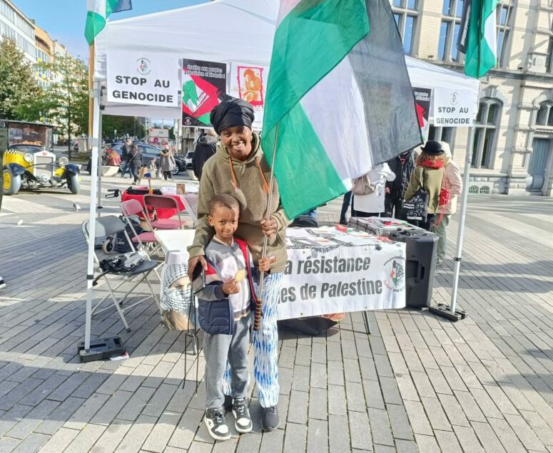 Soutien aux peuples palestinien et libanais, le 28 septembre 2024, place Verte, Charleroi