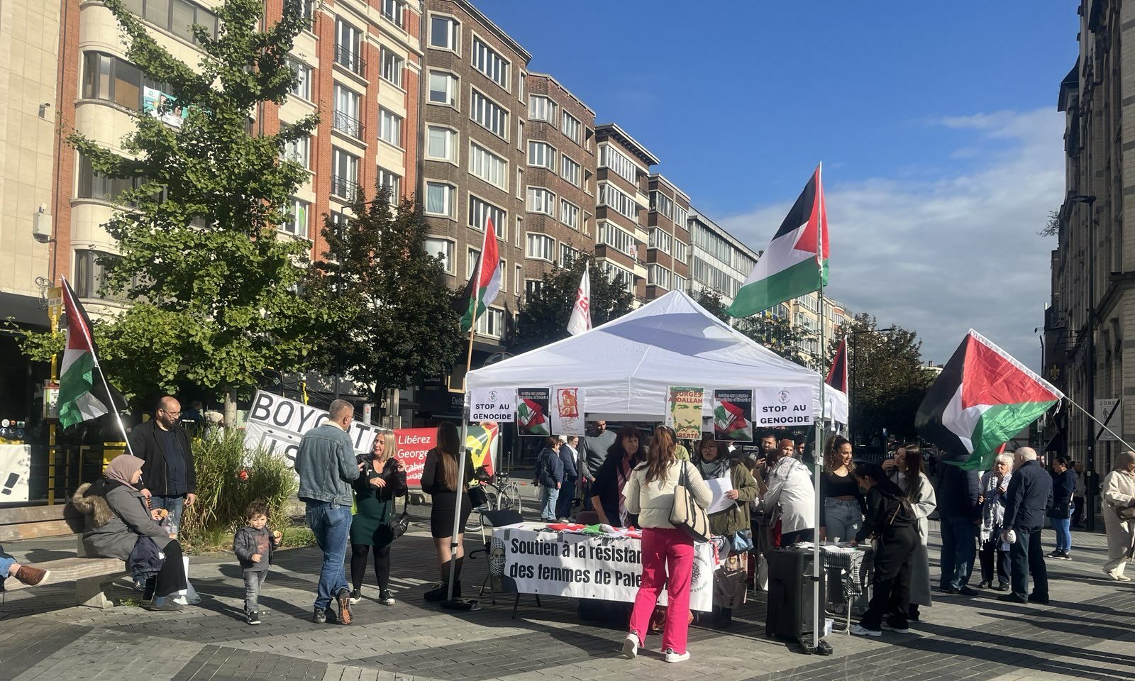 Tonnelle Palestine le 28 septembre 2024 à Charleroi