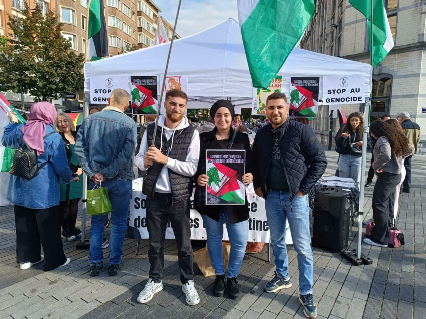 Soutien aux peuples palestinien et libanais, le 28 septembre 2024, place Verte, Charleroi