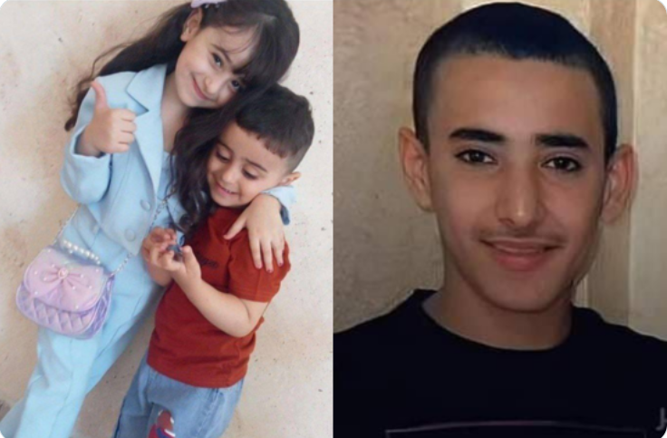 Enfants tués par l'armée israélienne à Tulkarem : Karam Mohammad Salah Abu Zahra, 5 ans, Sham Mohammad Salah Abu Zahra, 8 ans, et Mohammad Ma'mon Mohammad Anbas, 16 ans