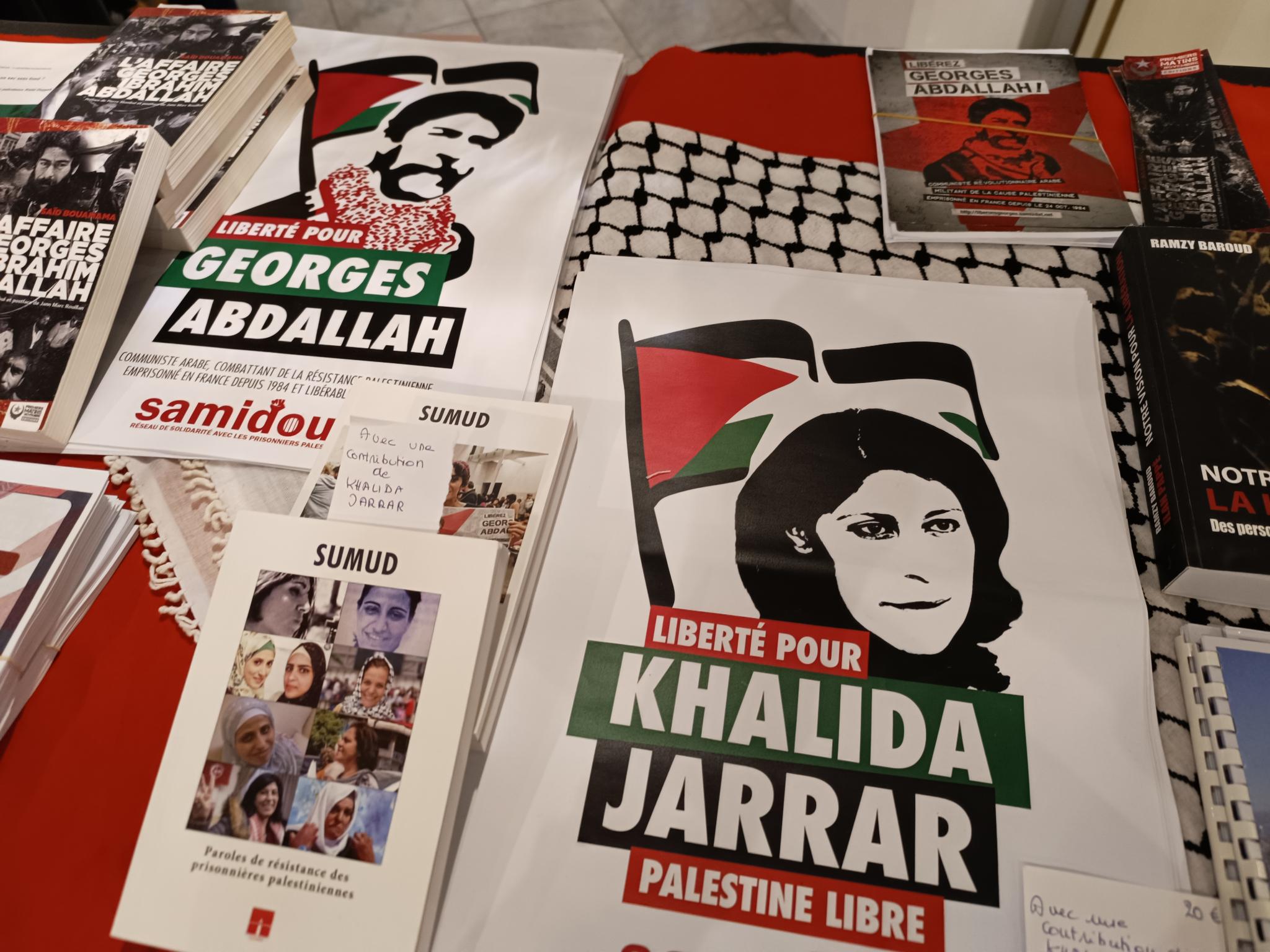 Mobilisation de la Plateforme Charleroi-Palestine pour Khalida Jarrar et Georges Abdallah