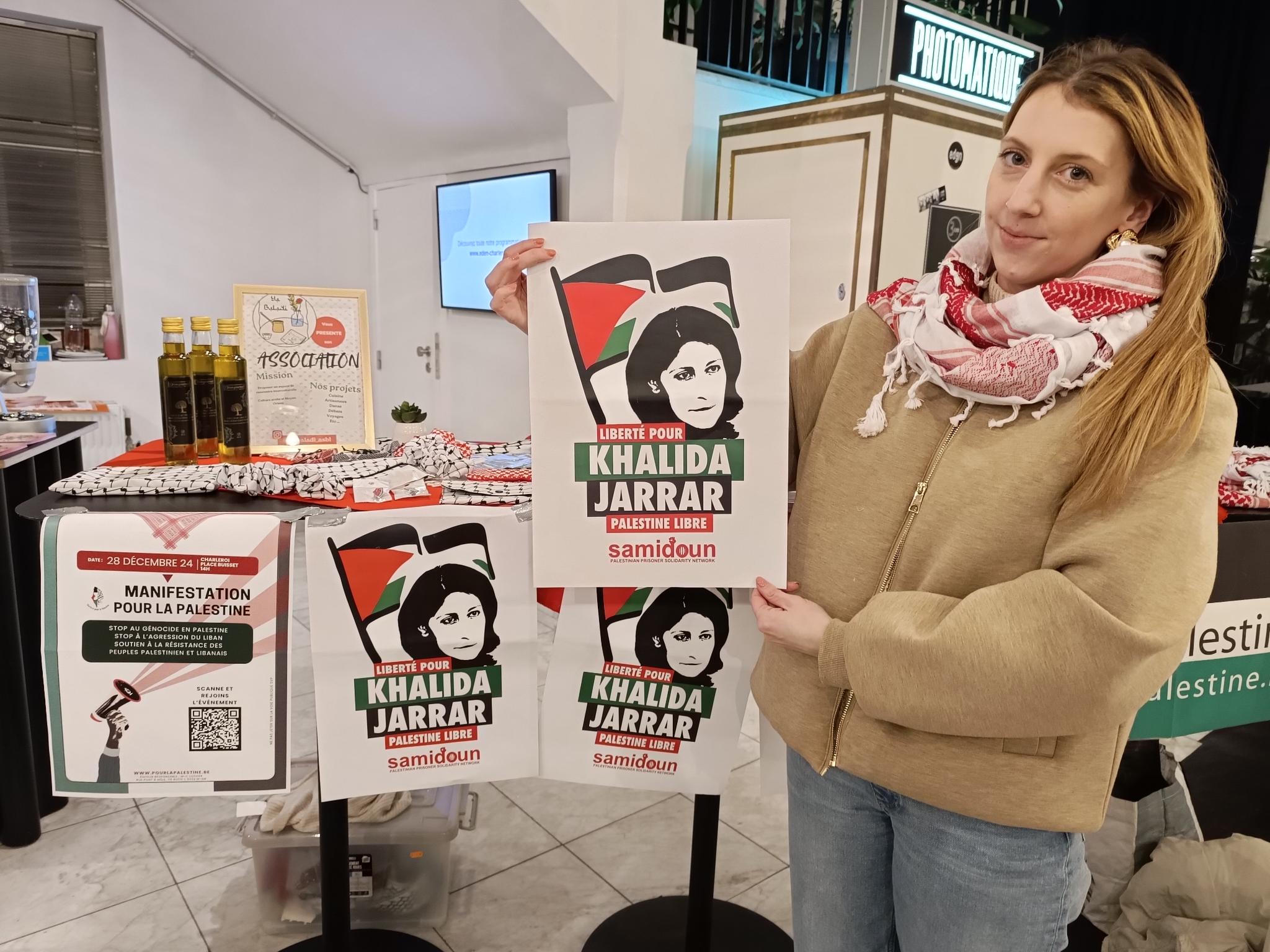 Mobilisation de la Plateforme Charleroi-Palestine pour Khalida Jarrar et Georges Abdallah