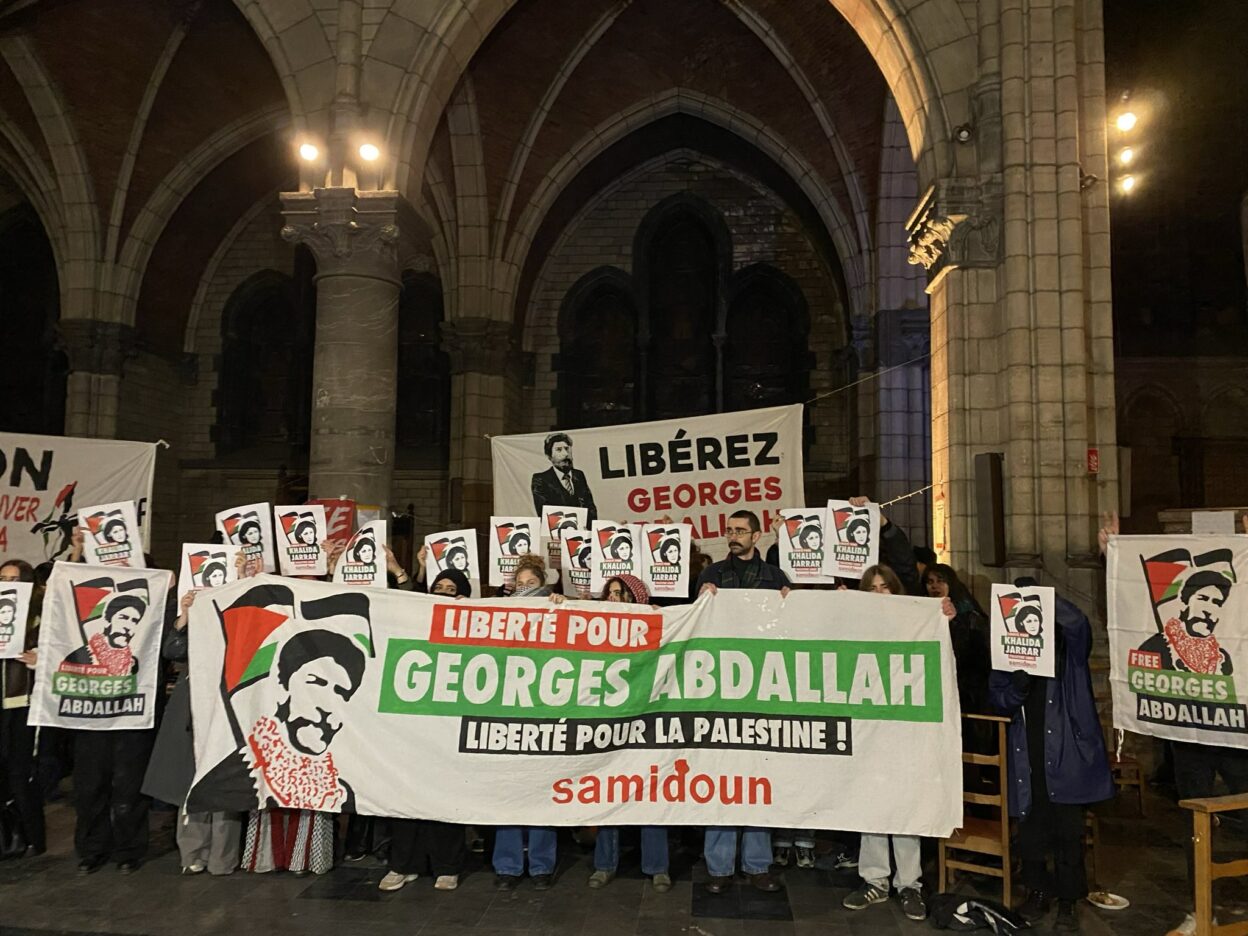 Mobilisation de la Plateforme Charleroi-Palestine pour Khalida Jarrar et Georges Abdallah