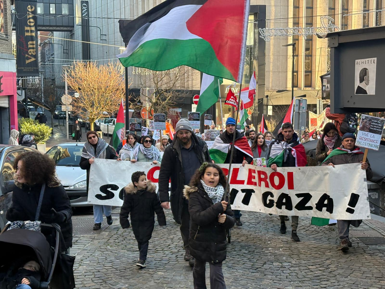 28 décembre 2024 : Manifestation réussie contre le génocide à Charleroi