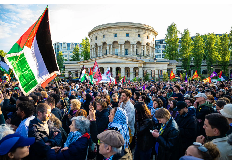 Meeting contre la dissolution d'Urgence Palestine