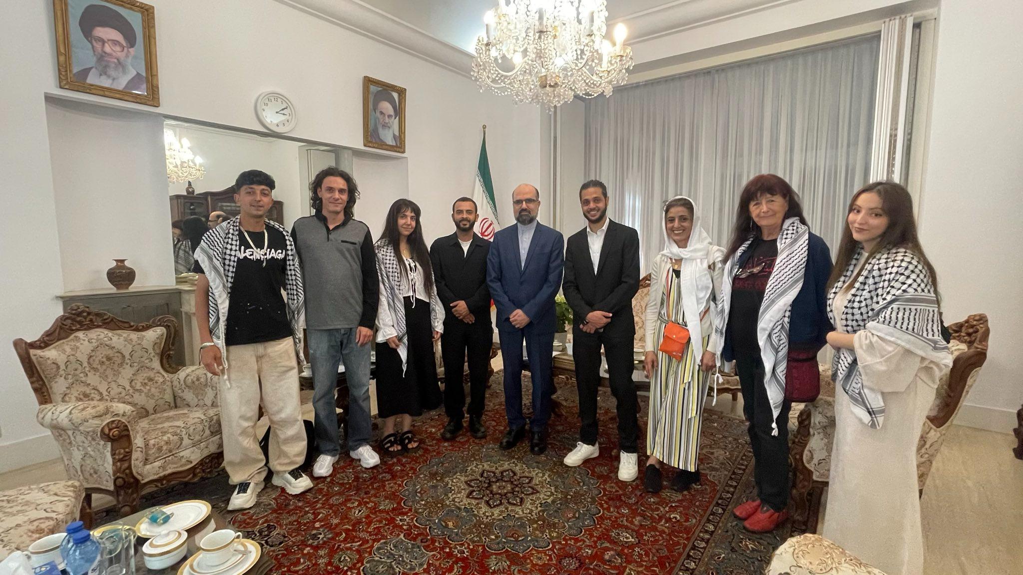 Samidoun Bruxelles se joint à une délégation à l'ambassade d'Iran à Bruxelles