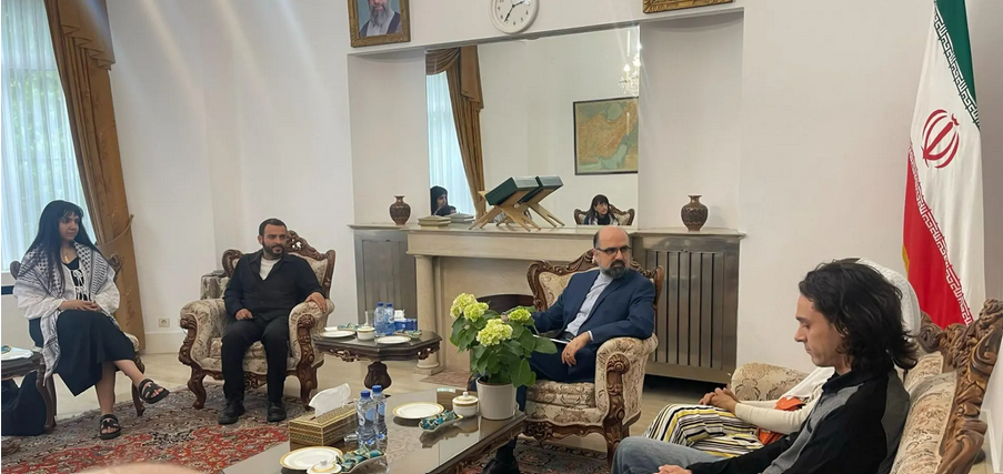 Samidoun Bruxelles se joint à une délégation à l'ambassade d'Iran à Bruxelles