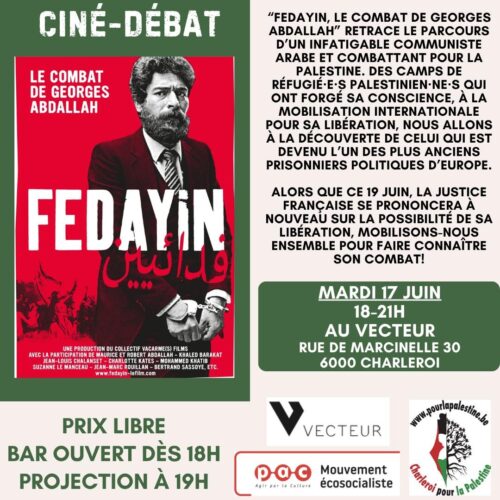 L'agenda militant de Charleroi pour la Palestine