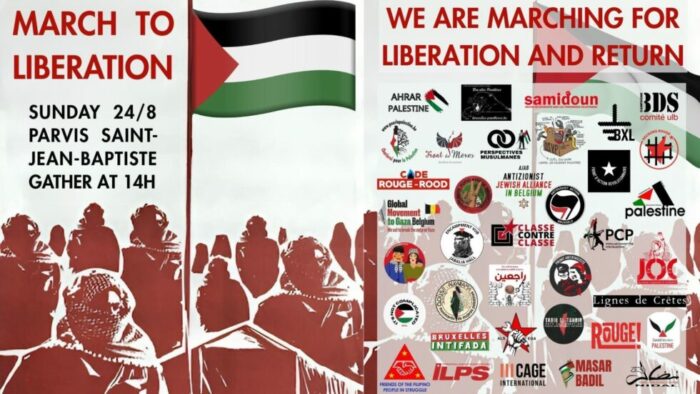 Bruxelles : Marche du 24 août contre le génocide et les massacres à Gaza
