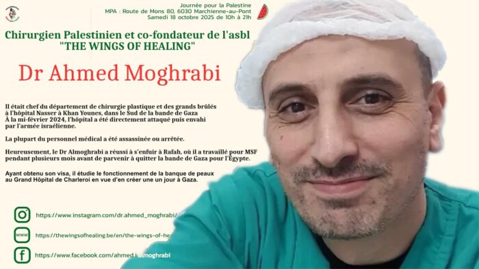 Le programme de la Journée Palestine du samedi 18 octobre à Marchienne-au-Pont