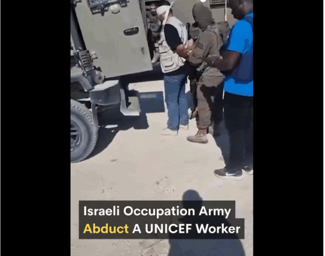 Israël a arrêté un travailleur de l'UNICEF