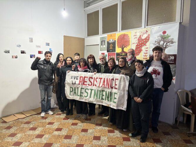 Charleroi pour la Palestine : nos activités en janvier. Photo : Rencontre à Tripoli avec Georges Abdallah