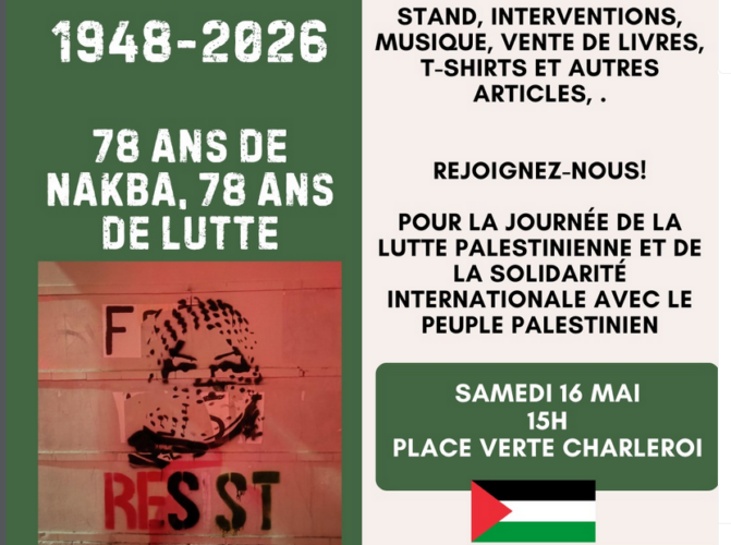 PALESTINE 1948-2026 : 78 ans de Nakba, 78 ans de lutte !