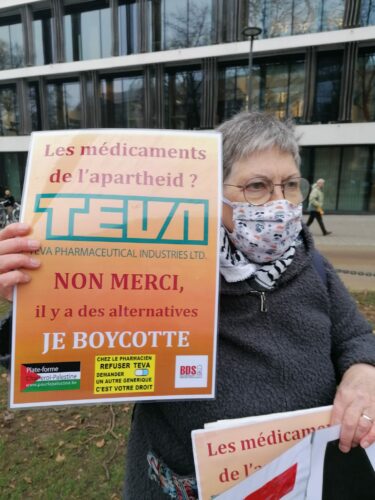 Action pour le boycott de TEVA à Charleroi